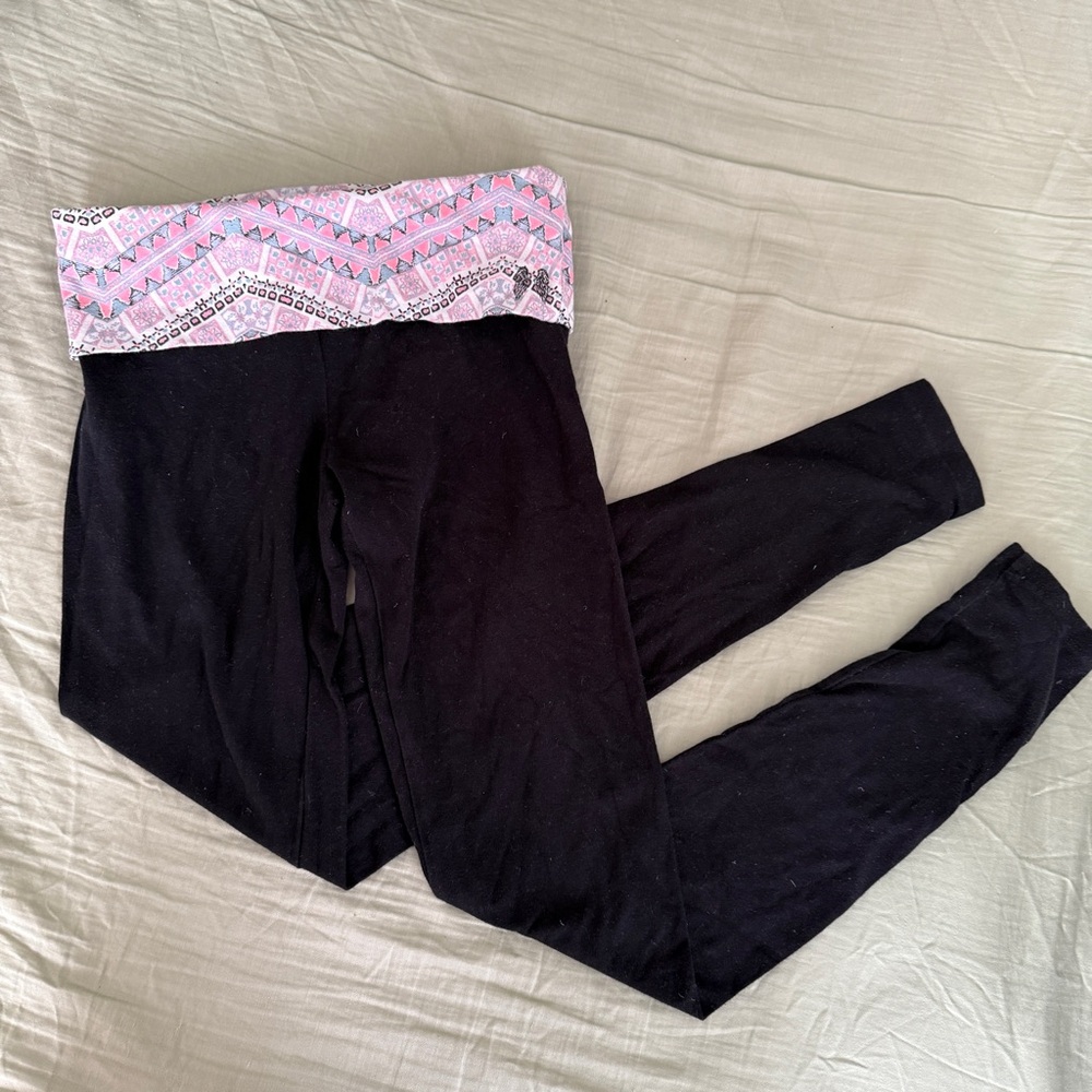 Vintage Y2K Victoria's Secret Most-Loved Yoga Fold Over Legging Boho Tribal